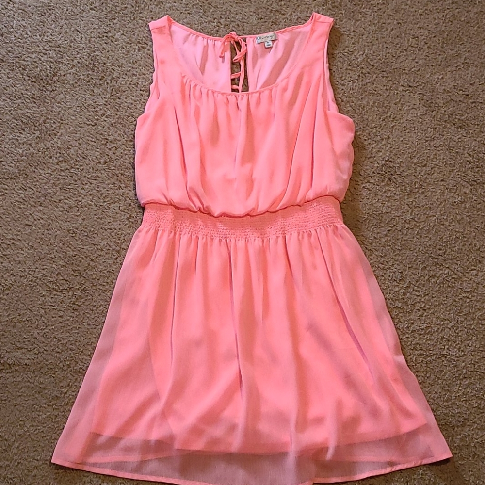 Pink dress with peep hole back